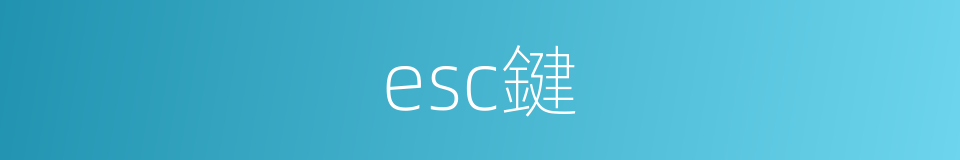esc鍵的同義詞