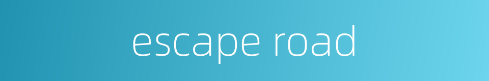 escape road的同义词