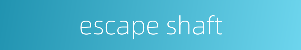 escape shaft的同义词