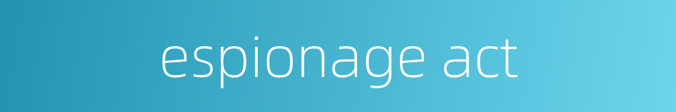 espionage act的同义词