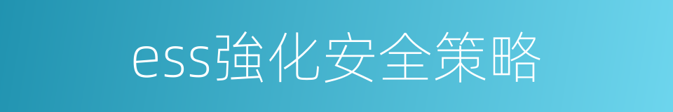 ess強化安全策略的同義詞