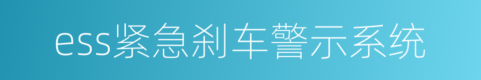 ess紧急刹车警示系统的同义词