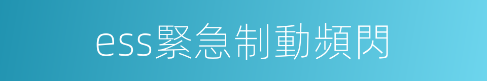 ess緊急制動頻閃的同義詞