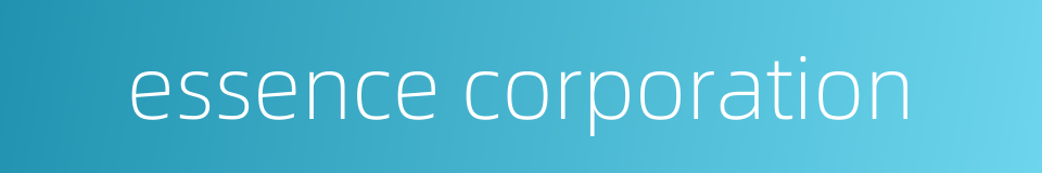 essence corporation的同义词