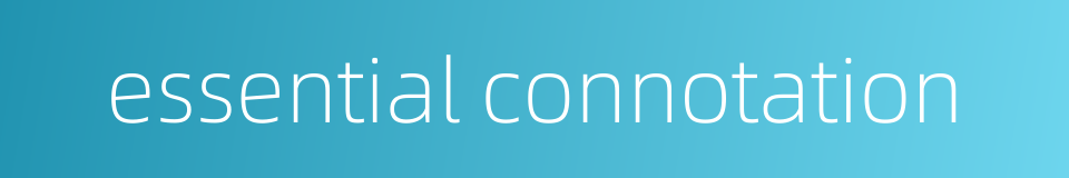 essential connotation的同义词