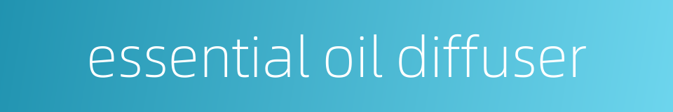 essential oil diffuser的同义词