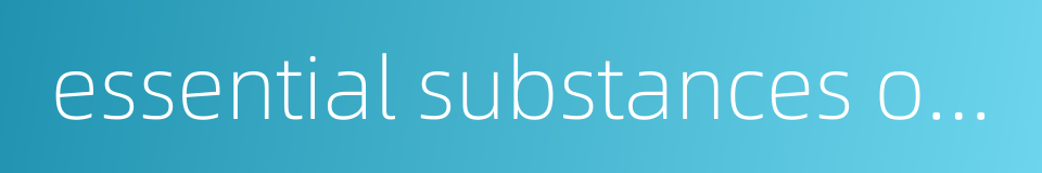 essential substances of food的同义词