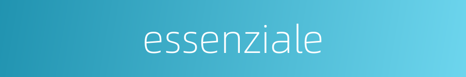 essenziale的同义词