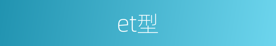 et型的同义词
