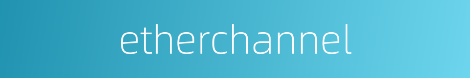 etherchannel的同义词