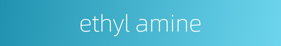 ethyl amine的同义词