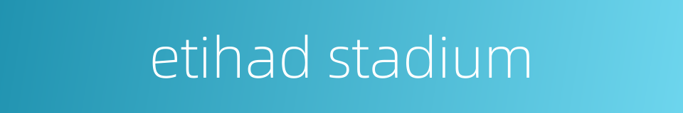 etihad stadium的同义词