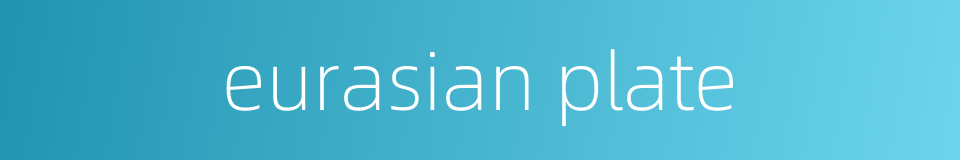 eurasian plate的同义词