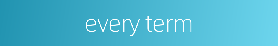 every term的同义词