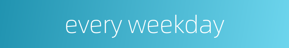 every weekday的同义词