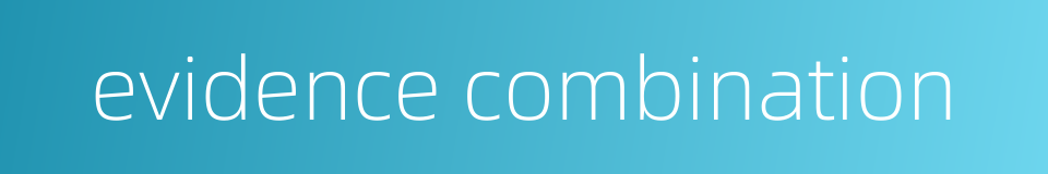 evidence combination的同义词