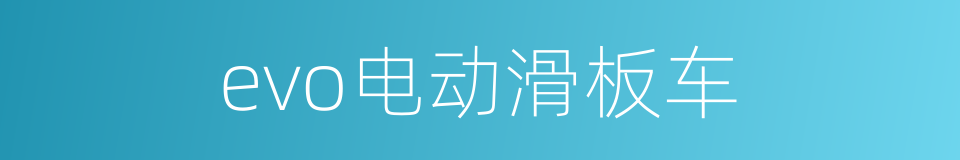 evo电动滑板车的同义词