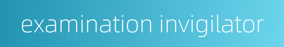 examination invigilator的同义词