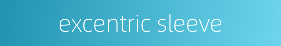 excentric sleeve的同义词