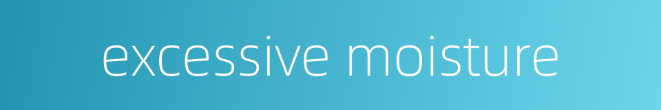 excessive moisture的同义词
