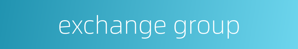 exchange group的同义词