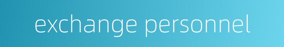 exchange personnel的同义词