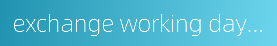 exchange working days and holidays的同义词