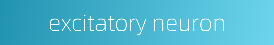 excitatory neuron的同义词