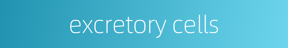 excretory cells的同义词