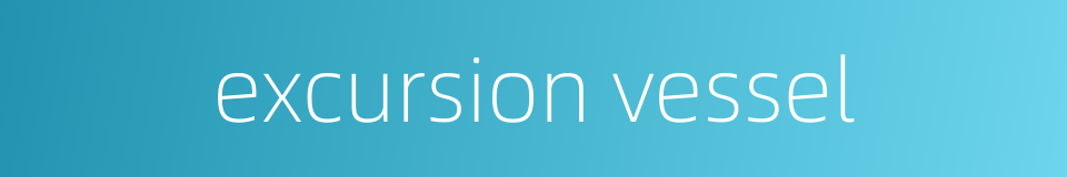 excursion vessel的同义词
