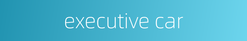 executive car的同义词