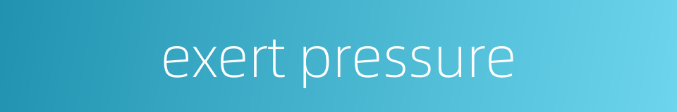 exert pressure的同义词