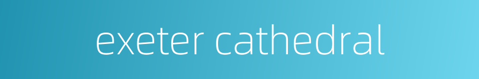 exeter cathedral的同义词