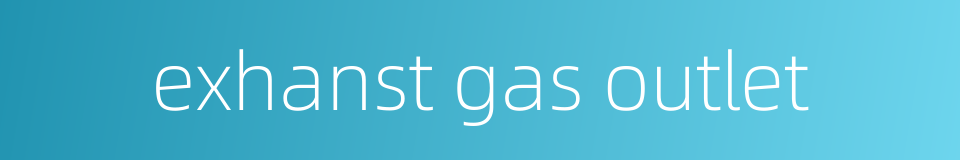 exhanst gas outlet的同义词