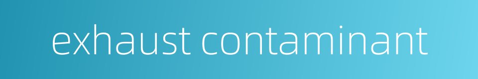 exhaust contaminant的同义词