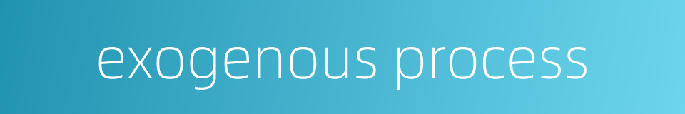 exogenous process的同义词