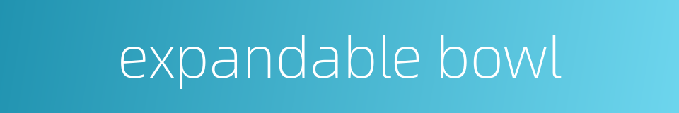 expandable bowl的同义词