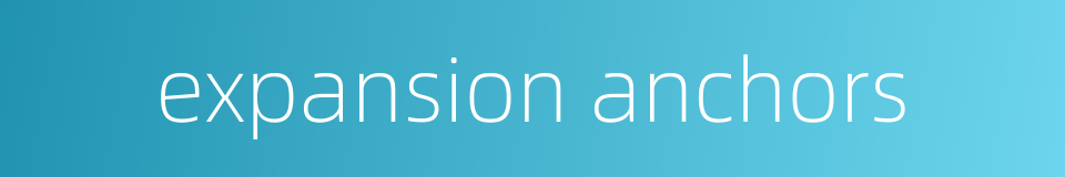expansion anchors的同义词