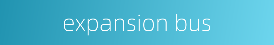 expansion bus的同义词
