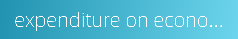 expenditure on economic construction的同义词