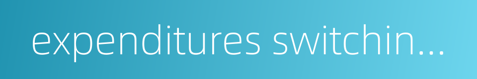 expenditures switching policy的同义词