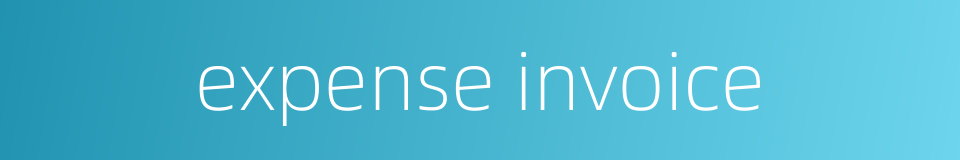 expense invoice的同义词
