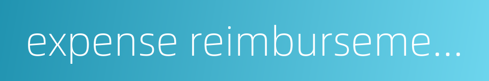 expense reimbursement voucher的同义词
