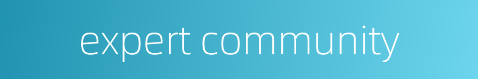 expert community的同义词