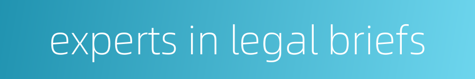 experts in legal briefs的同义词