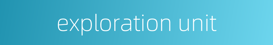 exploration unit的同义词