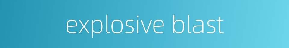 explosive blast的同义词