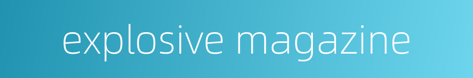 explosive magazine的同义词