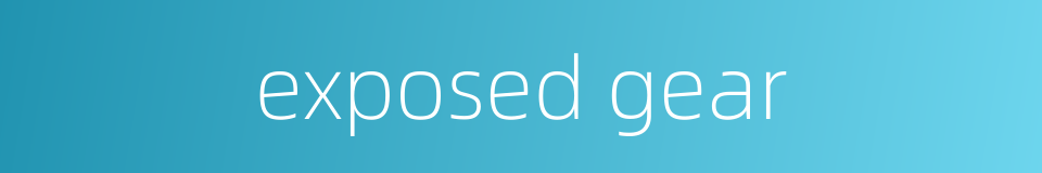 exposed gear的同义词