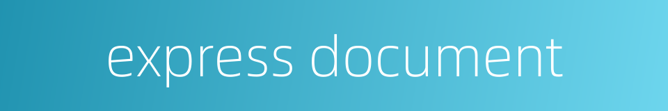express document的同义词